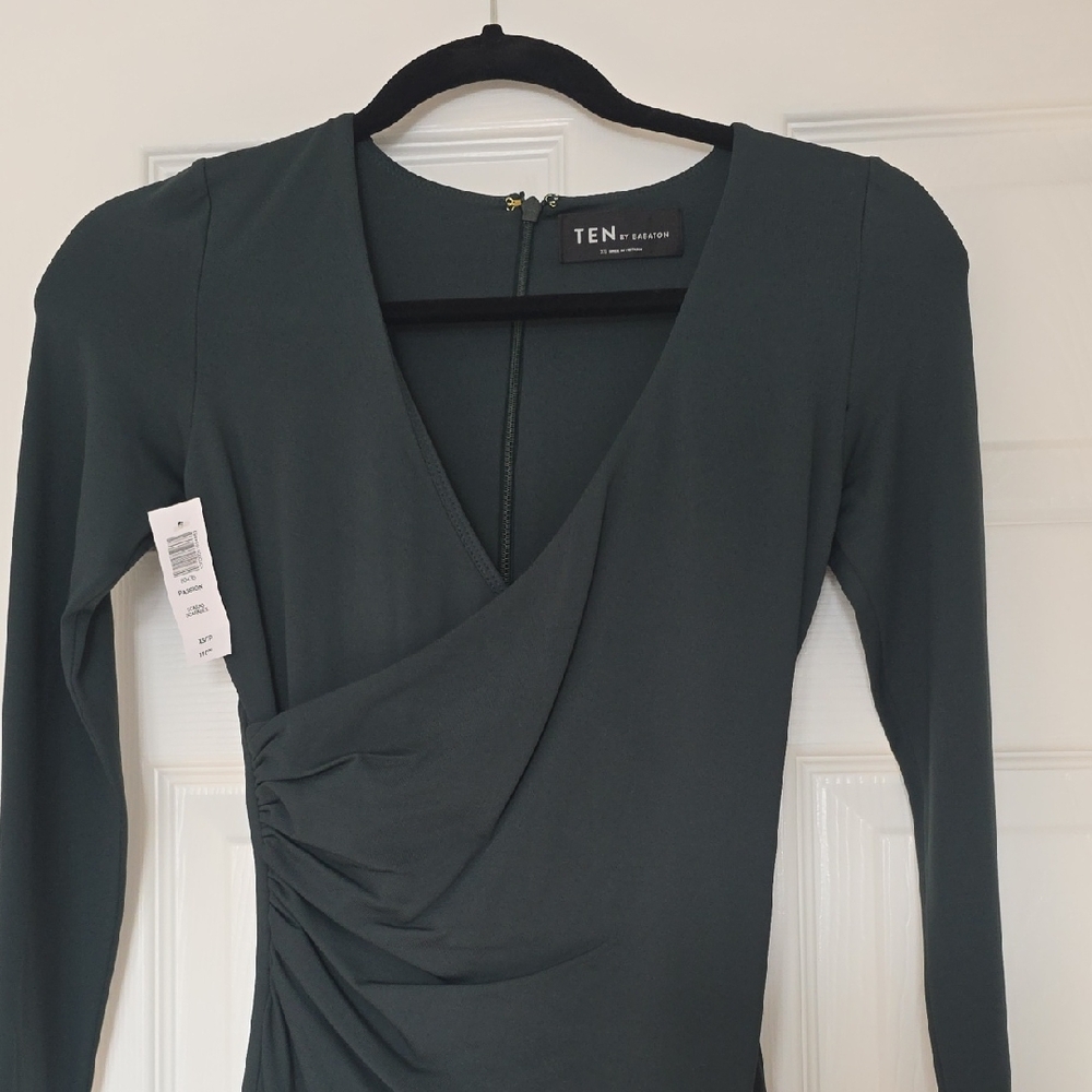 TEN by Babaton Dark Green Passion dress